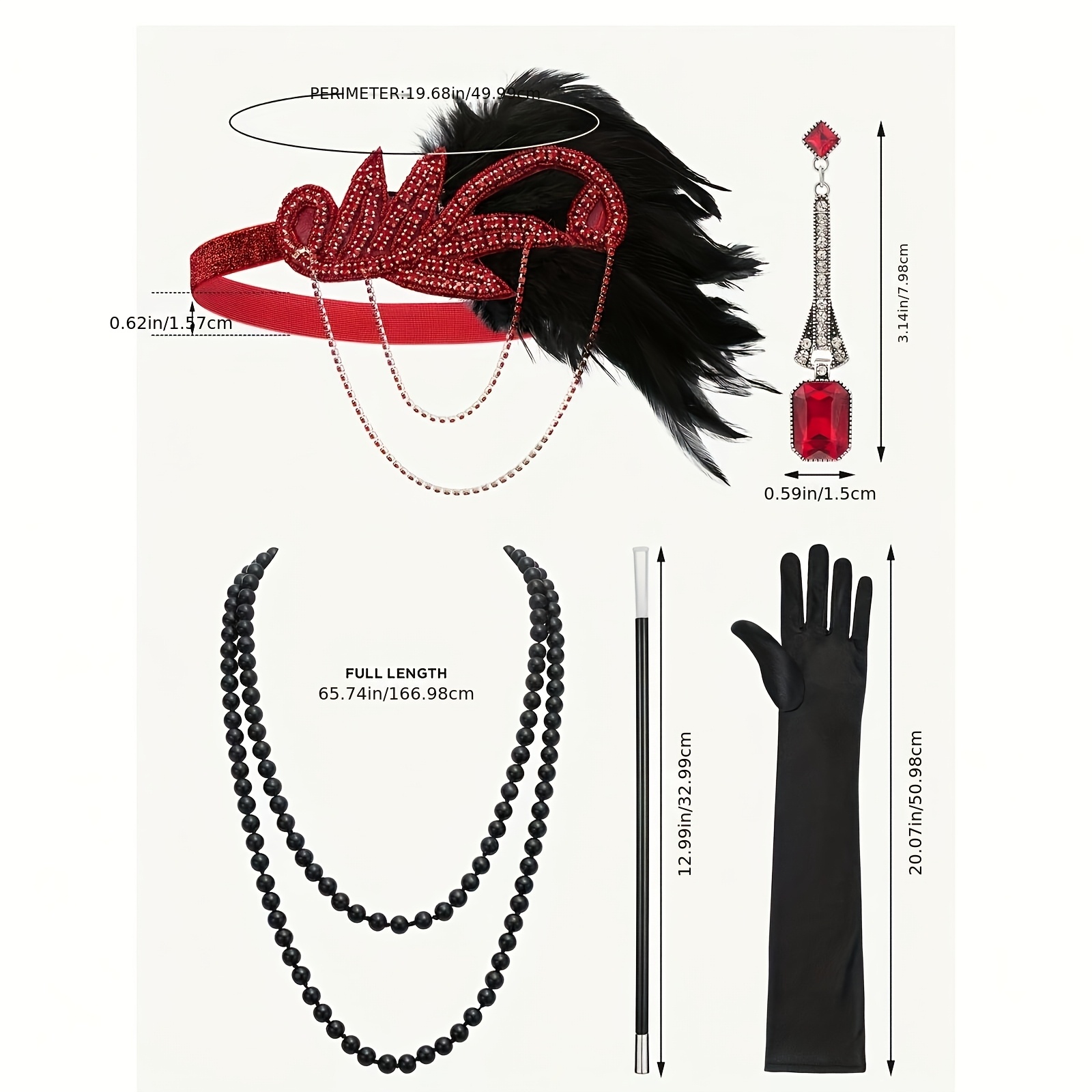 6pc 1920s Stylish and Elegant Women's Jewellery Set